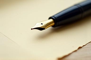 Vintage fountain pen on paper